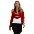 thumbnail image 1 of YiZYiF Women Circus Ringmaster Costume Renaissance Velvet Tailcoat Medieval Steampunk Jacket Carnival Costume Red 3XL, 1 of 7