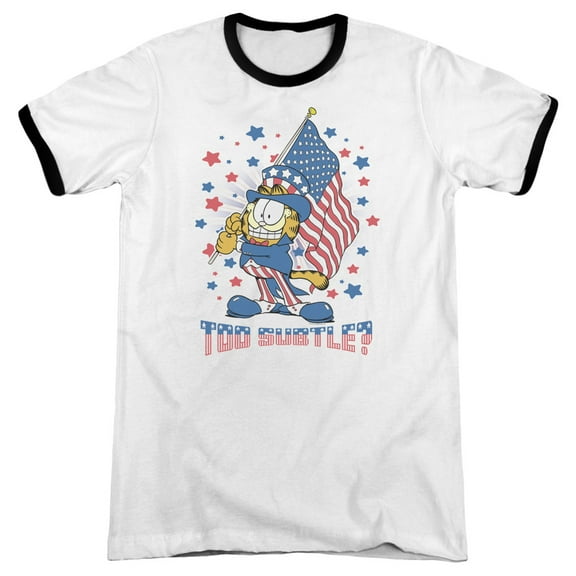 Garfield Subtle Adult Ringer White Black