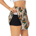 thumbnail image 2 of Disketp Rooster Print Women's Shorts Workout Shorts for Athletic Gym Running Shorts with Phone Pockets Medium, 2 of 8