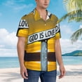 thumbnail image 5 of God Is Love Hawaiian Shirts For Men, Summer Short-Sleeve Relaxed-Fit Button-Down Shirts Large, 5 of 9