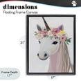 thumbnail image 4 of Stupell Industries Bohemian Flower Crown Unicorn Black Floating Frame Canvas Art, 17 x 21, by The Prints Vibe, 4 of 8