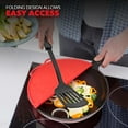 thumbnail image 6 of Splatter Screen Pan Guard Frying Bacon Grease Oil Red Silicone Gaurd Stove Top Cooking Exultimate, 6 of 7