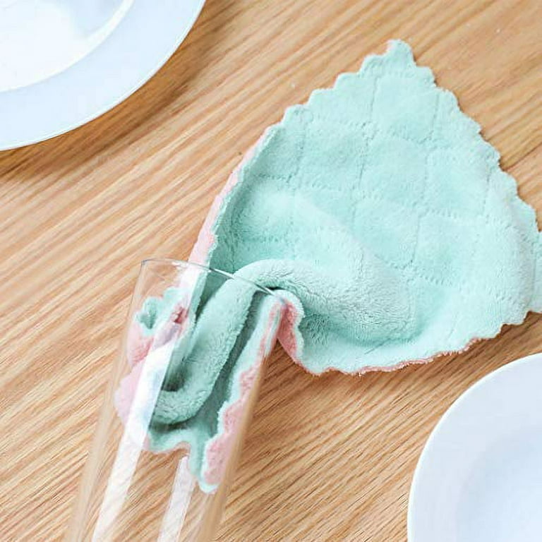 kimteny 12 Pack Dish Towels, 10x10 in Premium Dish Cloths, Super Absorbent  Kitchen Towels Coral Velvet Dishcloths Nonstick Oil Fast Drying Washcloths