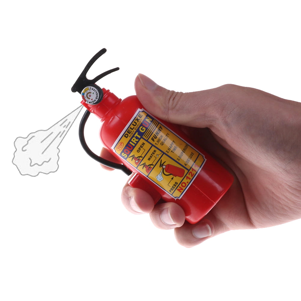 SKUS Joke creative toy mini fire extinguisher style squirt water gun toy RSNI* 