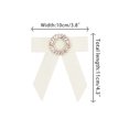 thumbnail image 2 of INSPIRE CHIC Nœud Papillon pour Femmes Accessoires Unisexes Col Épingle Blanc, 2 of 4