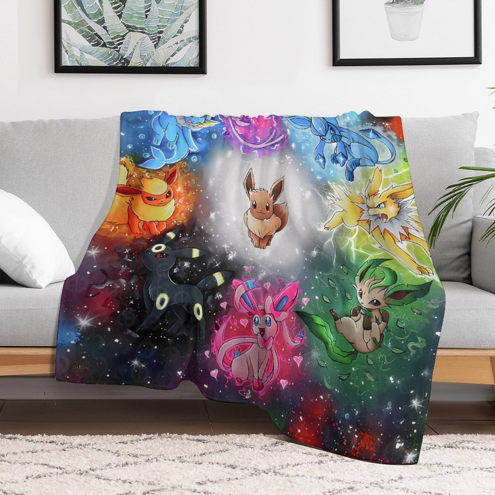 Eevee Blanket Super Soft Throw Blanket Lightweight Blanket for Men Women Friend Family Warm Throw Blankets for Couch Sofa Bed Birthday Christmas Fathers Day Gift