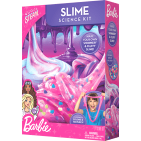 Barbie Slime Science Kit with Glitter and Fluffy Slime Accessories by Blue Marble