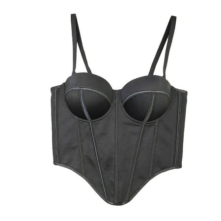 Generic Women s Trendy Sexy Mesh Sheer Spaghetti Strap Going Out Slimming Bustier Corset Bodysuit