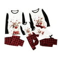 thumbnail image 3 of KOMOO Christmas Pajamas for Family Elk Plaid Matching Christmas Family Pajamas Sets Jammies Sleepwear, 3 of 10