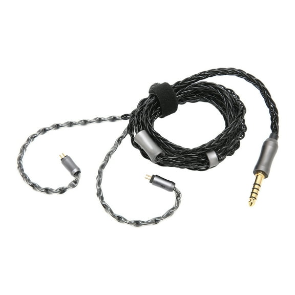 Professional 8-Core Silver-Plated 0.78mm 2-Pin Earphone Upgrade Cable, 3.9ft