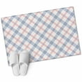 thumbnail image 2 of 2x3 Door Mat Rug, Abstract Plaid, Non-Skid Rubber Backing Large Rectangle Rugs - Living Room Bedroom Home Office, Minimalistic Multi Colors Country Rustic Plaid Indoor Floor Mat Carpets Washable Rug, 2 of 9