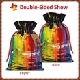thumbnail image 2 of Naloa Vibrant Color Splash Drawstring Christmas Bags, 3D Xmas Gift Bags, Christmas Wrapping Bags, Xmas Goodie Bags, Treat Pouch Bags, Party Favor Bags-Medium, 2 of 9