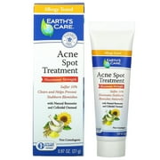 Earths Care Acne Spot Treatment with 10% Sulfur for Cystic Acne Pimples Blackheads 0.97 Oz Tube