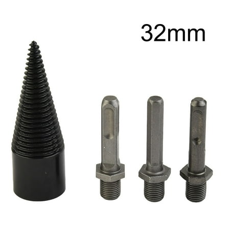 

Firewood Drill Bit Conical Log Splitter Cone Split Woodworking Tool 32mm 42mm