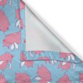 thumbnail image 6 of Ambesonne Vibrant Valance & Curtain, Cartoon Piglets Wings, 55"x45", Pale Pink Pale Blue, 6 of 7
