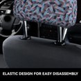 thumbnail image 6 of 2 PCS Car Headrest Cover, Abstract blue line Soft Car Seat Head Rest Cover Protector Interior Car Accessories Seat Covers for Cars Truck Auto Only Covers, 6 of 8