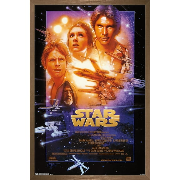 Star Wars: A New Hope - One Sheet Wall Poster, 14.725" x 22.375", Framed