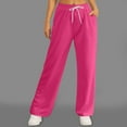thumbnail image 4 of Women Pants Ladies Casual Pants Hot Pink Trousers for Women Lounge Pants Women High Waisted Trousers Fall Pants for Women 2025, 4 of 6