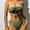 B_ Army Green, variant on UTSJKR Women's Strapless Bandeau Bikini Set - Tie Front Two Piece Swimsuit Top with Side Tie Bathing Suit Bottom Black S