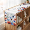 thumbnail image 6 of Table Runners 72 Inches Long Dress Scarves, Red Blue Flowers Farmhouse Kitchen/Dining Table Runner, Coffee Tablerunners, Spring Floral Elegant Pastoral Watercolor 14x72 Inch, 6 of 9