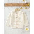 thumbnail image 4 of Baby Girls Long Sleeve CrewneckButton-Down Cardigan Sweater for Spring Fall WInter, 0-18 Months, 4 of 9