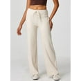 thumbnail image 4 of Women'S Casual Pants Wide-Leg Sweatpants with Pockets Y2K Milk Apricot Color S, 4 of 9