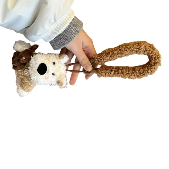 Stylish Westie Dog Plush Keychain Pendant Bag Decoration Dog Key Chain Charm Accessory for Pet Lovers