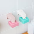 thumbnail image 4 of Caja de jabón blanca, ventosa, drenaje montado en la pared, sin perforaciones, jabonera combinada, imán de baño, absorbente de jabón, jabonera de baño, 4 of 5