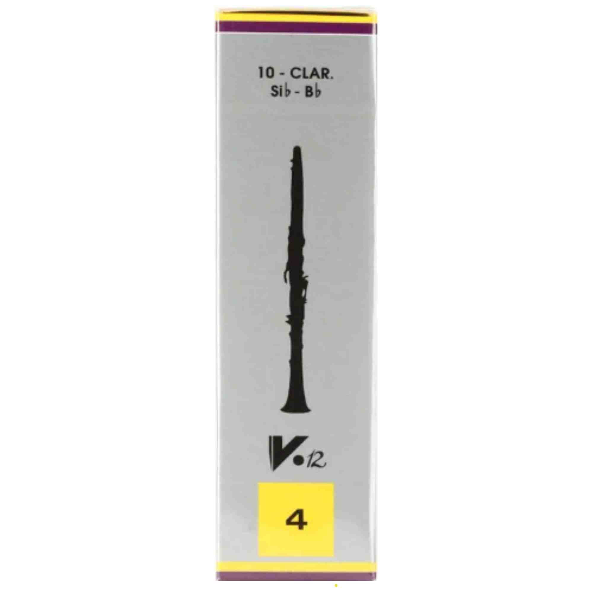 Vandoren Bb Clarinet V.12 Reeds Strength #4; Box of 10