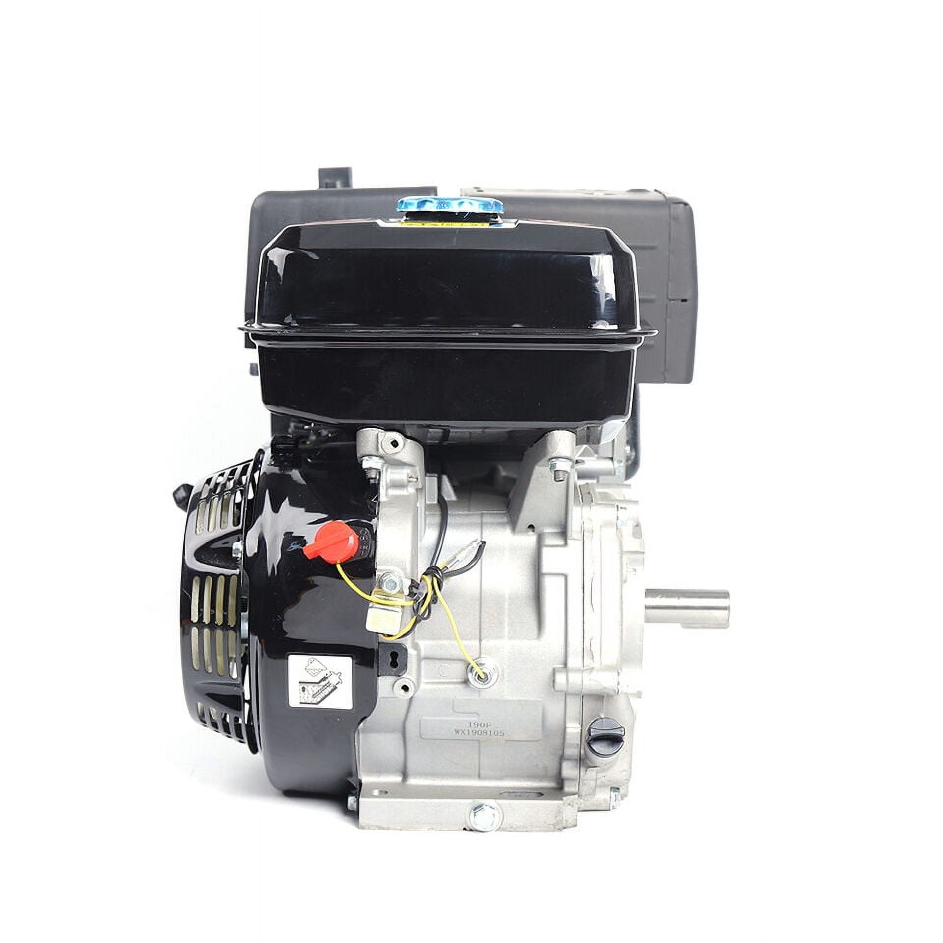 Fichiouy 420CC 4-Stroke OHV Horizontal Gas Engine Petrol 15HP Single Cylinder Gasoline Motor Recoil Manually Pull Start Air Cooled Black