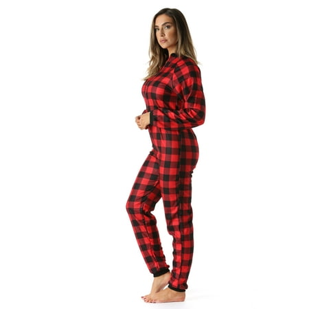 Just Love - Just Love Printed Flannel Adult Onesie / Pajamas (Buffalo ...