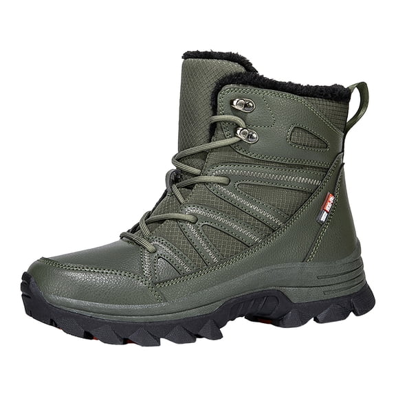 YLYL Women Men Winter Snow Boots Fur Lined Waterproof Non-Slip Outdoor Hiking Trekking Ankle Boots