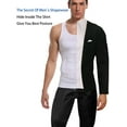 thumbnail image 6 of VASLANDA Mens Slim Body Shaper Vests Shirt Abs Abdomen Slimming Shirt Tummy Waist Vest, 6 of 6