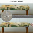 thumbnail image 5 of Whosucclay Sunflower Butterfly Letter Print Rectangle Bench Covers, Stain Resistant Bench Chair Slipcovers for Living Room, Bedroom, Kitchen Machine Washable Bench Seat Protector Cover, 5 of 7