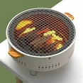 thumbnail image 2 of Portable Barbecue Grill Korean Charcoal Stove Stainless Steel Split BBQ Stove Round Non-stick Barbecue Rack For Outdoor Camping, 2 of 7