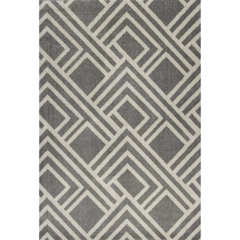 2'X4' Grey Machine Woven Uv Treated Ogee Indoor Outdoor Accent Rug 2'X4' Grey Machine Woven Uv Treated Ogee Indoor Outdoor Accent Rug