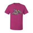 thumbnail image 3 of Tired Sleeping Cat | I Wish I Was My Cat Funny Colorful Kitty | Dean Russo Art Animal Lover Men's T-Shirt, Fuschia, 5X-Large, 3 of 6