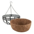 Mainstays 16inch Bronze Metal Hanging Plant Basket with CocoFiber