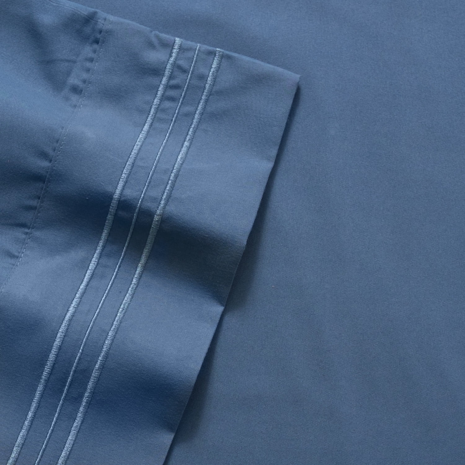 1500 Supreme Collection Extra Deep 21" Pocket 4 Piece Sheet Set Queen Denim