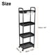 thumbnail image 2 of Carrito de Almacenamiento Delgado, Organizador de Almacenamiento para Baño de 4 Niveles, Carrito de Almacenamiento Deslizante Móvil para Cocina, Negro, 2 of 5