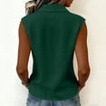 thumbnail image 5 of Uootdi Women's Blouses Sleeveless Button Down Linen Look Solid Shirts Summer Vacation Style Airy Comfortable Relaxed Fit Tunics Gift, 5 of 7