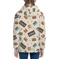 thumbnail image 6 of Naloa Retro Vintage Tape Teenage Zipper Hoodie, Long Sleeve Zip Up Hoodies Casual Jackets Tops for 7-12 Years-Small, 6 of 6