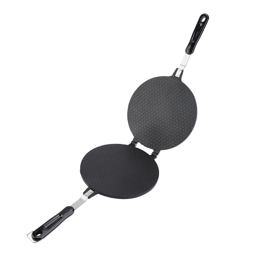 WALFRONT Household Kitchen Gas NonStick Egg Roll Waffle Cone Maker Pan