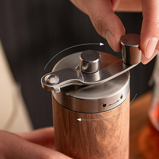 Manual Coffee Grinder With External Adjustments, Ceramic Conical Burr