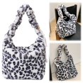 thumbnail image 4 of B-01 Bolso hombro para mujer bolso felpa otoño e invierno bolso axila con leopardo versátil bolso masa alta gama (estampado leopardo blanco) leopardo blanco, 4 of 9