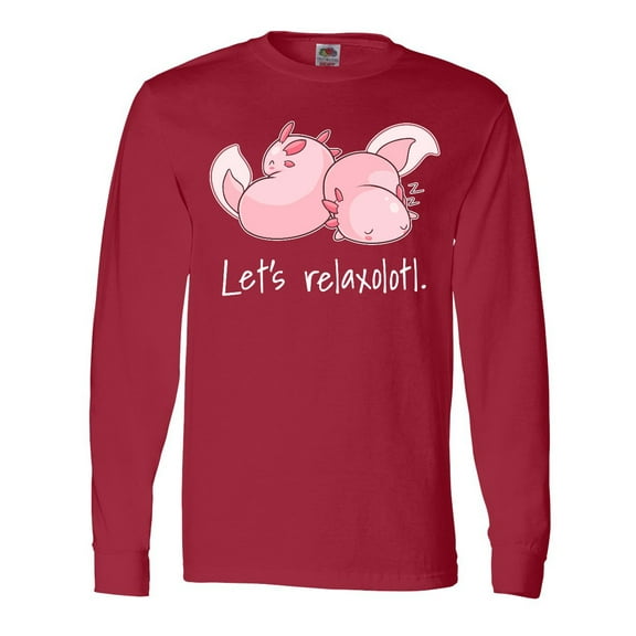 Inktastic Let's Relaxolotl with Cute Sleeping Axolotls Long Sleeve T-Shirt