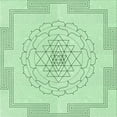 thumbnail image 1 of Ahgly Company Machine Washable Indoor Square Transitional Mint Green Area Rugs, 5' Square, 1 of 7