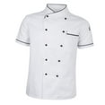 thumbnail image 4 of Chaqueta de cocinero, chaqueta de panadería, chaqueta de cocina, chaqueta de panadería, chaqueta de cocina para hombre y mujer. 1Blanco, 4 of 8
