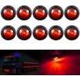 thumbnail image 1 of Luces LED de posición laterales delanteras y traseras redondas de 3/4", impermeables, 12 V, para coche y camión (10 unidades rojas), 1 of 5