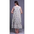 thumbnail image 5 of Bimba Dusty Purple2 Floral Butterfly & Peony Printed Cotton Nightgowns For Women Sleeveless Gown Sleepwear Maxi Dress X-Small, 5 of 6